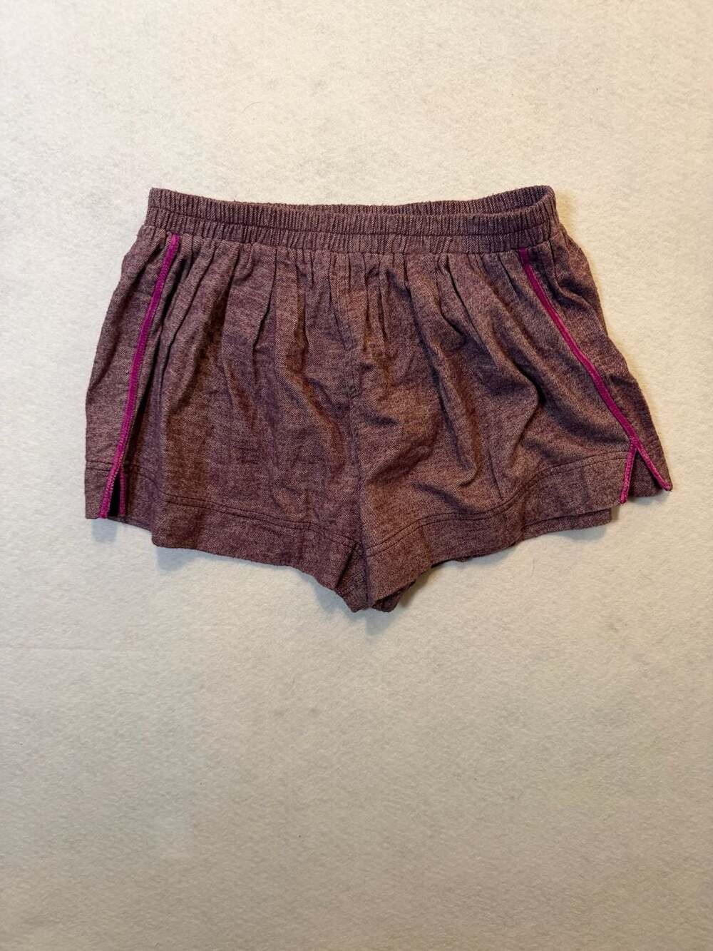 Intimately Free People Heathered Purple Lounge Shorts with Pink Piping Size Medi
